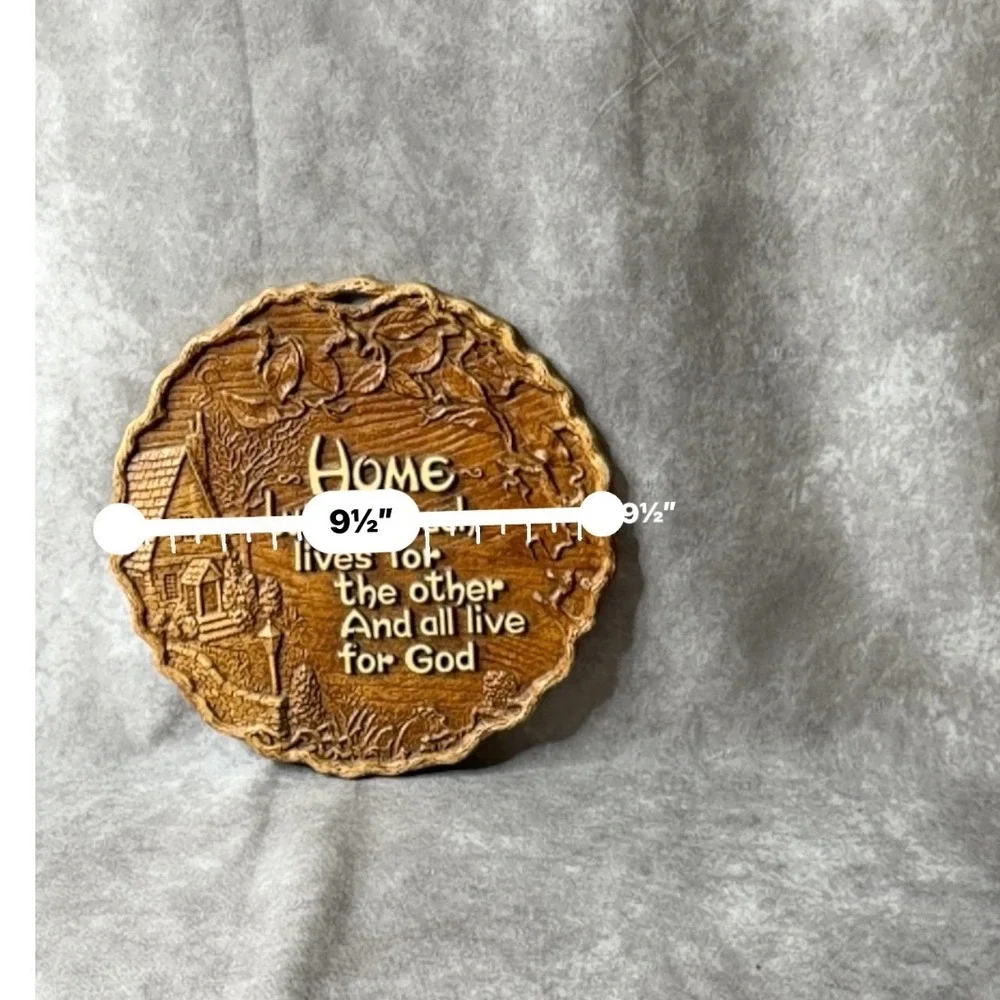 Vintage Multi Products USA 1233 Religious Wall Plaque 3D Cottage Home Decor 9.5